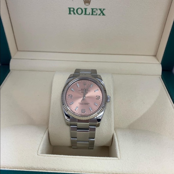 Stainless steel original Rolex Air King with Salmon dial. - Picture 6 of 17